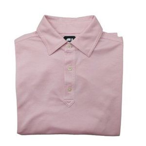 Footjoy Mens Medium Pink Performance Stretch Tech Golf Polo